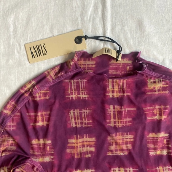 KNWLS SSENSE HALYCON TOP NWT'S SMALL ACID PLAID PURPLE - Picture 4 of 7